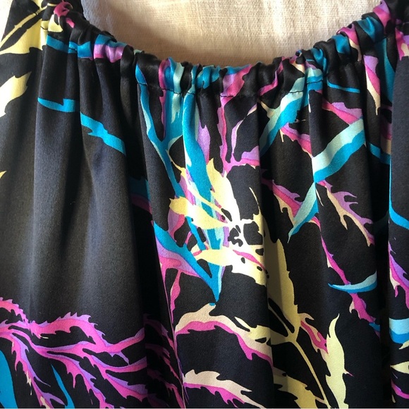 Julie Brown 100 silk halter shift dress lined colorful graphic print 4 - Picture 2 of 10